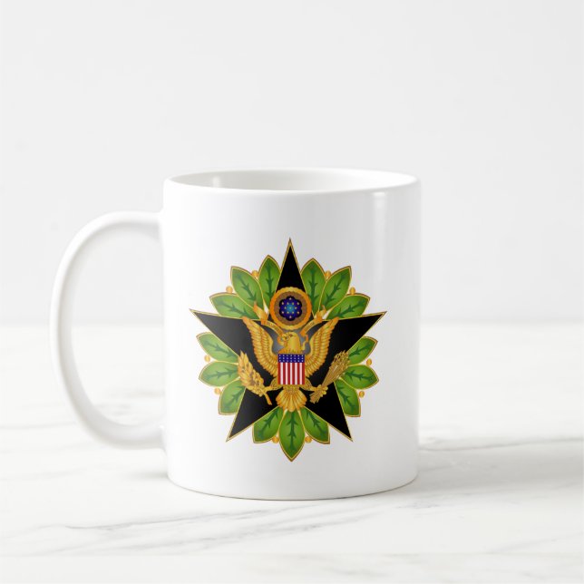 Caneca De Café Exército - Funcionarios do Exército - Crachá dois  (Esquerda)