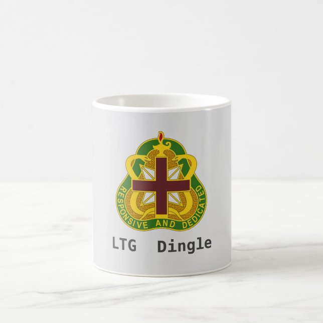 Caneca De Café Exército MEDCOM DUI Personalizado (Centro)