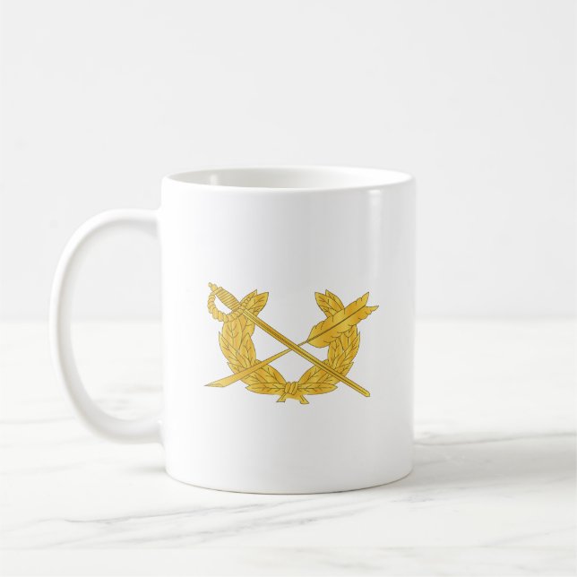 Caneca De Café Exército - Ramificação JAG - Dois Texto (Esquerda)