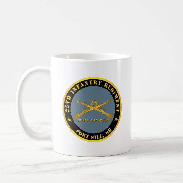 Caneca De Café Exército - Regimento de Infantaria 25 - Fort Sill, (Esquerda)