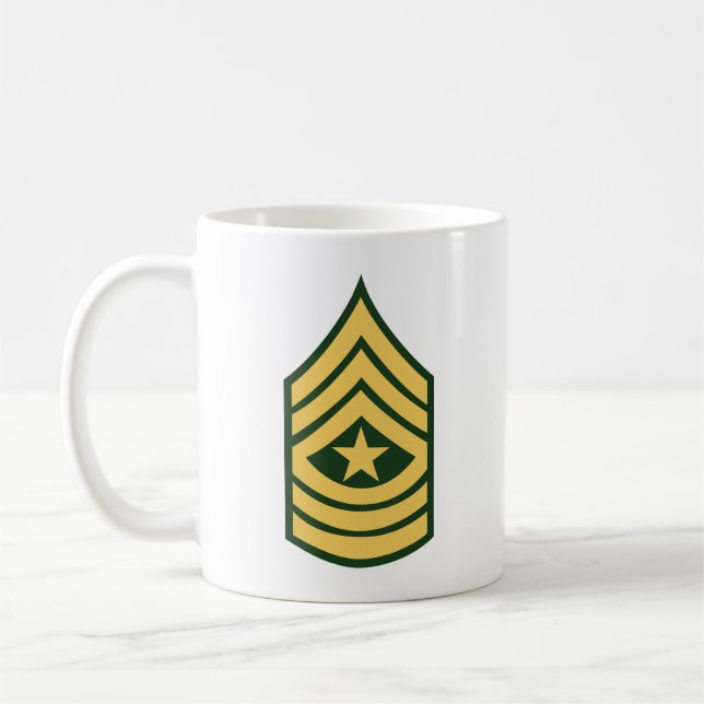 Caneca De Café Exército - Sargento Major E-9 (SGM) (Esquerda)
