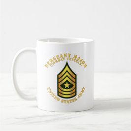 Caneca De Café Exército - Sargento Major - SGM - Combat Veteran