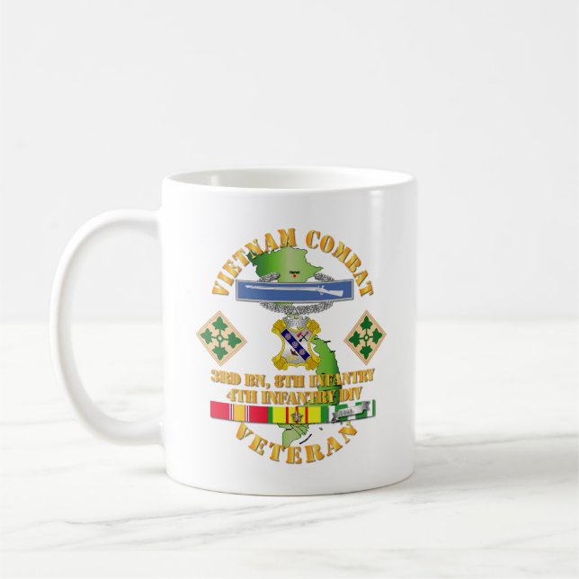 Caneca De Café Exército - Vietnã Combate à Infância Veterana com  (Esquerda)