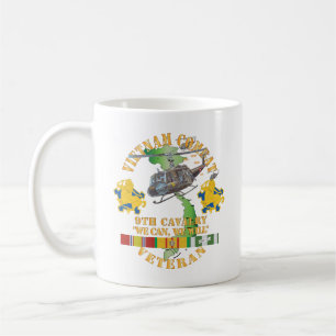 Caneca De Café Exército - Vietnã Combate Cavalaria Veterano com 9