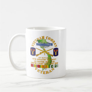 Caneca De Café Exército - Vietnã Combate Veteran com 1 rua Bn 2