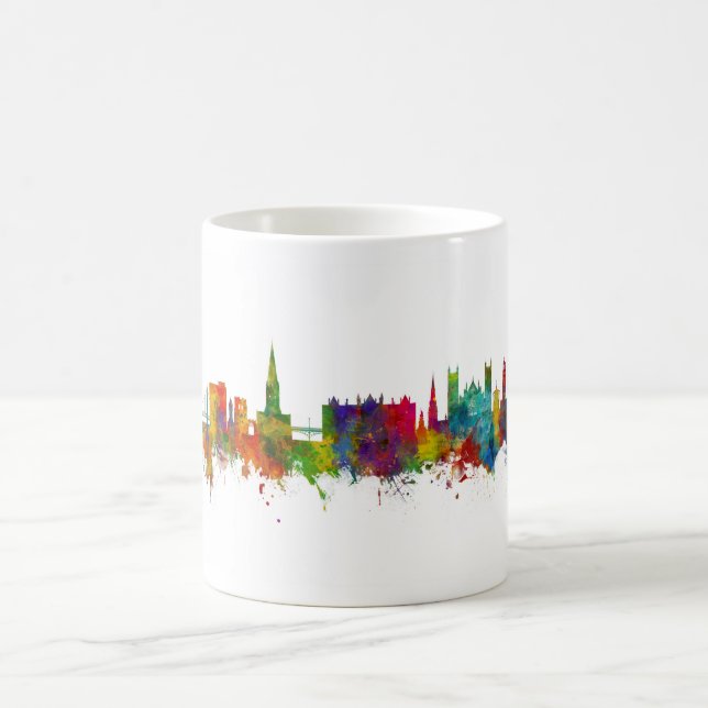 Caneca De Café Exeter England Skyline (Centro)