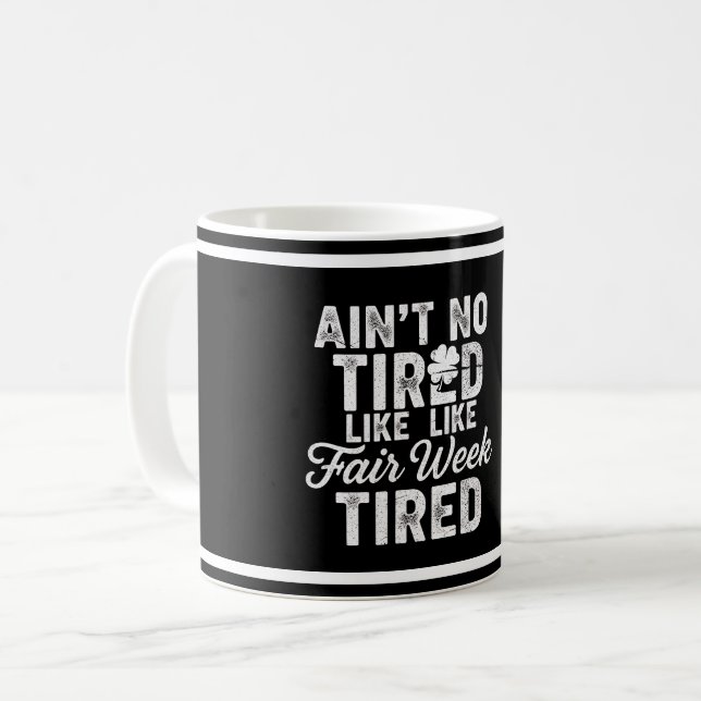 Caneca De Café Exhausted But Happy Design  (Frente Esquerda)