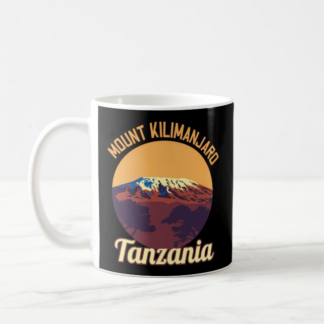 Caneca De Café Expedição Climática Montanha do Kilimanjaro Expl (Esquerda)
