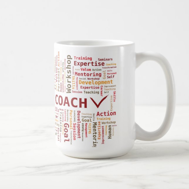 Caneca De Café Experiência em Treinamento em Nuvem do Word - Lara (Direita)