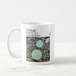 Caneca De Café Experimento de Química de Nome Bolhas Azuis Engraç