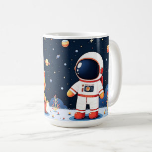 Caneca De Café Explorador Cósmico Kid Astronauta