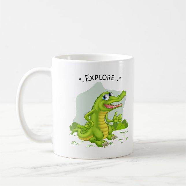 Caneca De Café explorador de crocodilo (Esquerda)