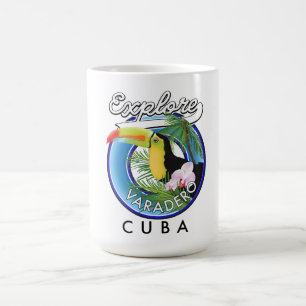 Caneca De Café Explore o logotipo do viagem da Varadero Cuba