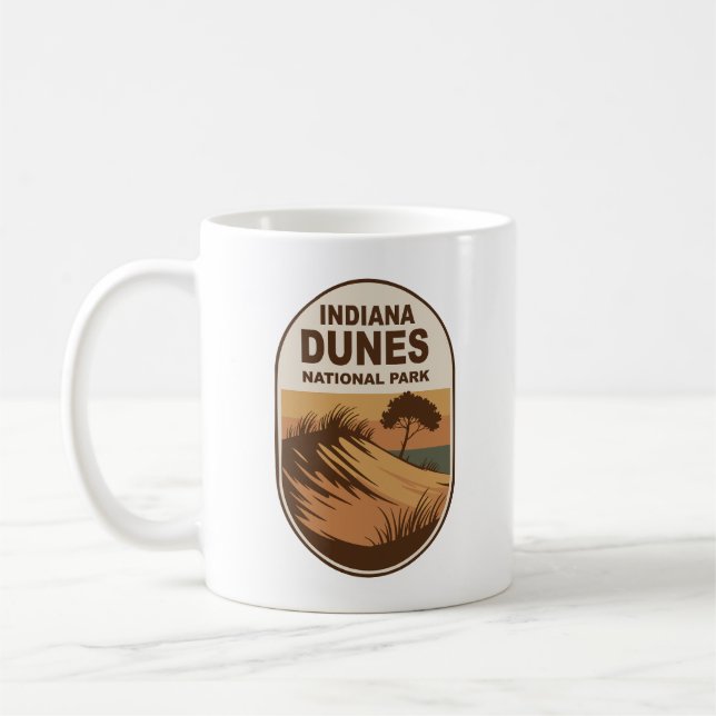 Caneca De Café Explorem o Parque Nacional Indiana Dunes (Esquerda)