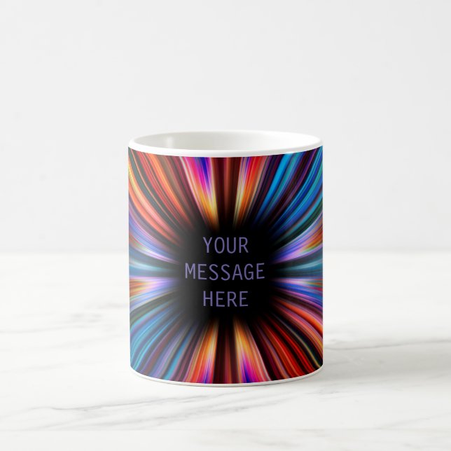 Caneca De Café Explosão colorida de starburst (Centro)