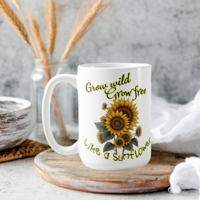 Caneca de Café Explosão de Girassol (Criador carregado)