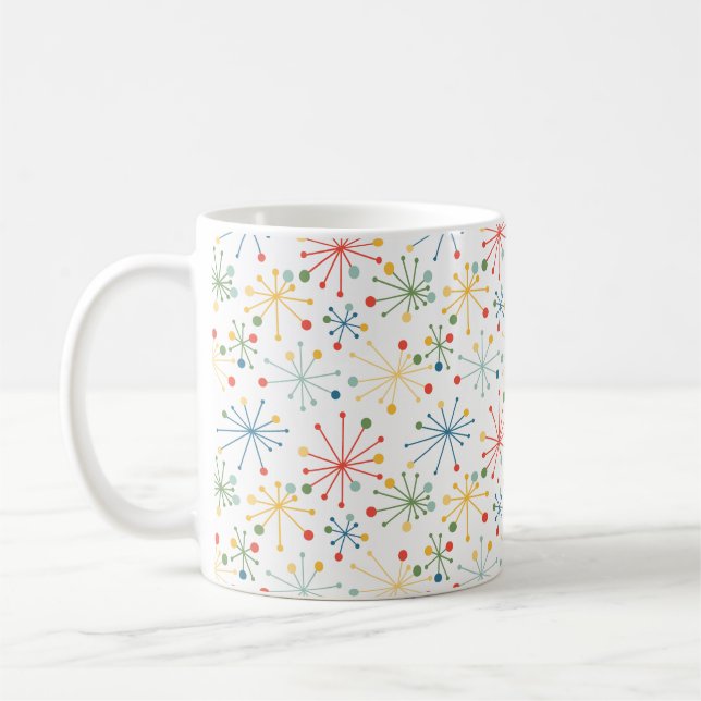 Caneca De Café Explosões de Estrelas Coloridas  (Esquerda)