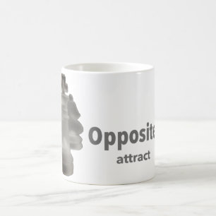 Caneca De Café Expressão Clássica de Mug "Oposites Attract"