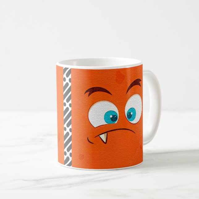Caneca De Café Expressão de Cartoon Face (Frente Esquerda)