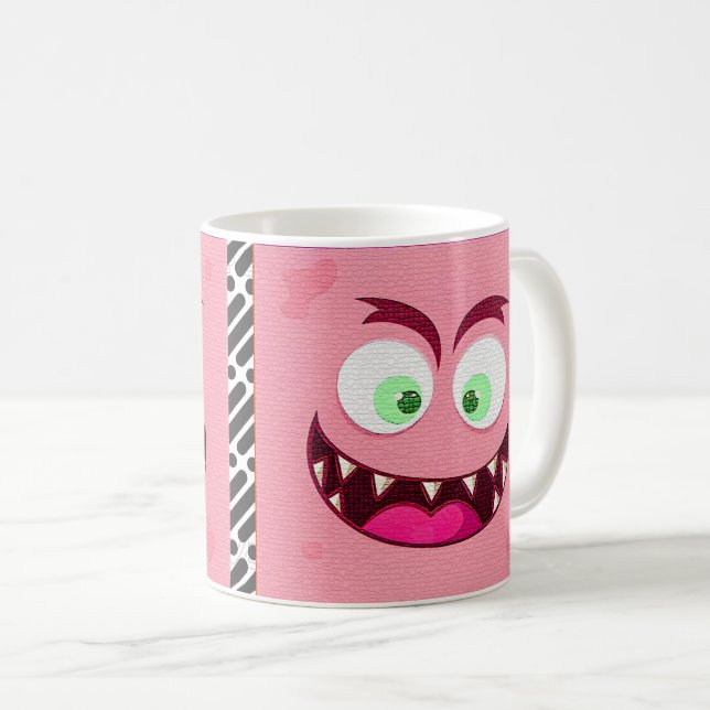 Caneca De Café Expressão de Cartoon Face (Frente Esquerda)