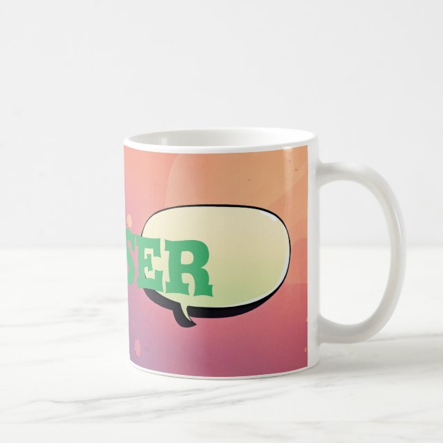 Caneca De Café "Expressão de Fechamento Superior: Mug de Texto Pe (Direita)