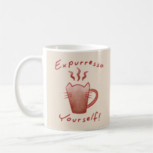 Caneca De Café Expresse-se Gatos e Café