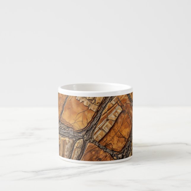 Caneca de Café Expresso (Padrões de Pedra-2) (Frente)
