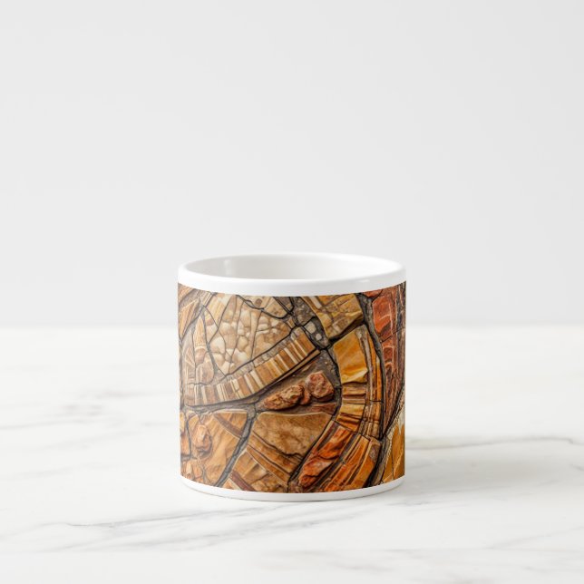 Caneca de Café Expresso (Padrões de Pedra-3) (Frente)