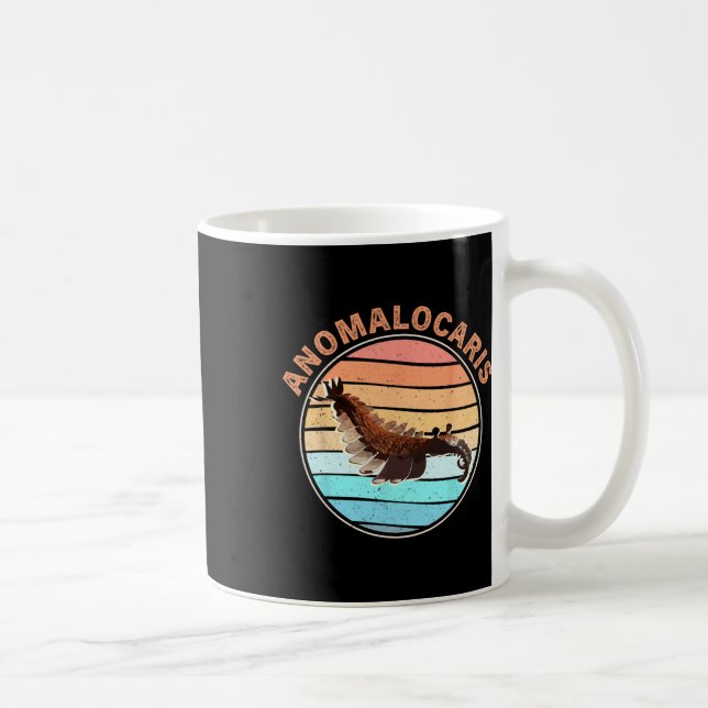Caneca De Café Extinct Arthropod Retro Design Fishing Anomalocari (Direita)