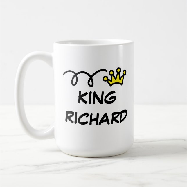 Caneca de café extra grande tamanho rei com coroa (Esquerda)