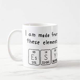 Caneca De Café Extração de nome de mesa periódica do Essy