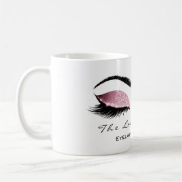 Caneca De Café Eyelash Extenção Beleza Estúdio Rosa Rosa Rosa Ros