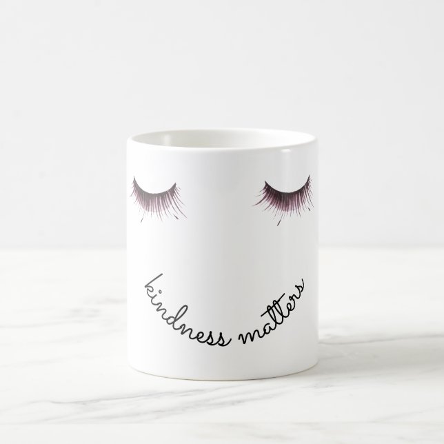 Caneca De Café Eyelashes A bondade importa (Centro)
