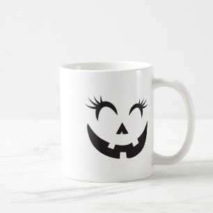 Caneca De Café Eyelashes - Traje de Halloween - Traje de Abóbora