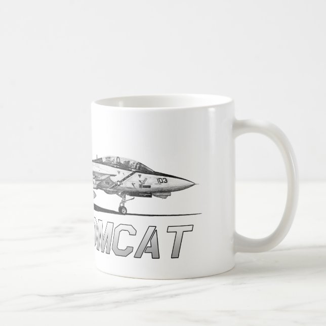 Caneca De Café F14 Tomcat VF-103 Rogers alegre - desenho (Direita)