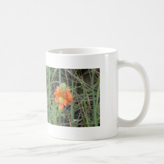 Caneca De Café F40 Laranja Flores Selvagens Escarlate (Direita)
