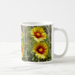 Caneca De Café F8 Amarela Flor Silvestre Gaillardia