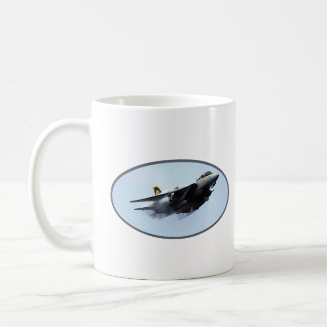 Caneca De Café F-14 Pintura do Avião Tomcat (Esquerda)