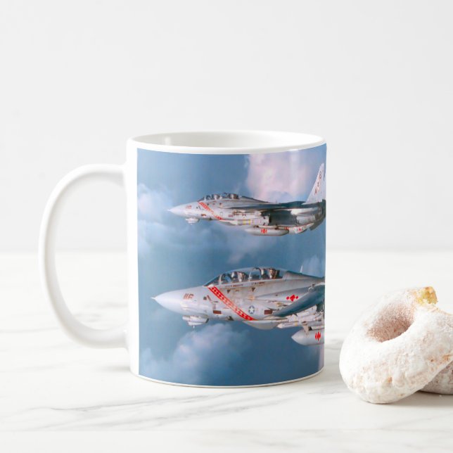 CANECA DE CAFÉ F-14 TOMCAT “ACOMPANHANTE DE FORMATURA” (Com Donut)