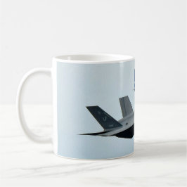 Caneca De Café F-35 Jato de combate com P-51 Mustang