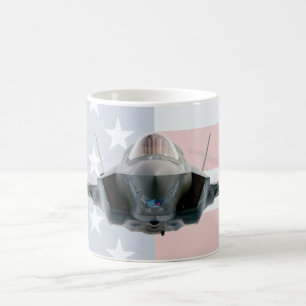 Caneca De Café F-35B Relâmpago II Estrelas n'Stripes Mug