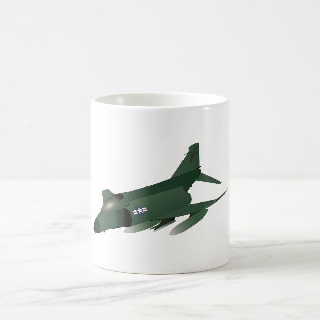 Caneca De Café F-4 Interceptor do jato fantasma (Centro)