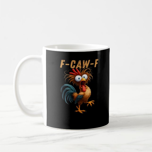 Caneca De Café F-Caw-F Chicken Humor (Esquerda)