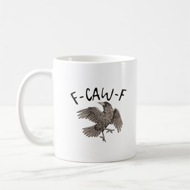 Caneca De Café F-Caw-F Clássico Estético Casual (Esquerda)