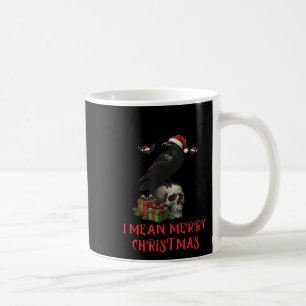 Caneca De Café F-caw-f Corvo de Natal Roupa engraçada de caveira