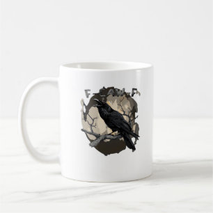 Caneca De Café F-Caw-F Corvo Engraçado Punção Gótico Humor Corvo 