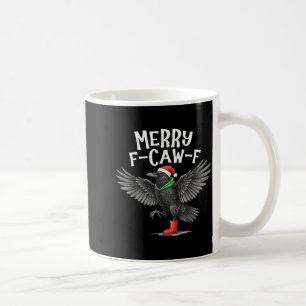 Caneca De Café F-caw-f Feliz Natal Corvo Engraçado