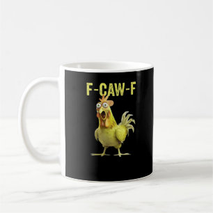 Caneca De Café F-Caw-F Galinha Engraçada Clássica Criativa Casual