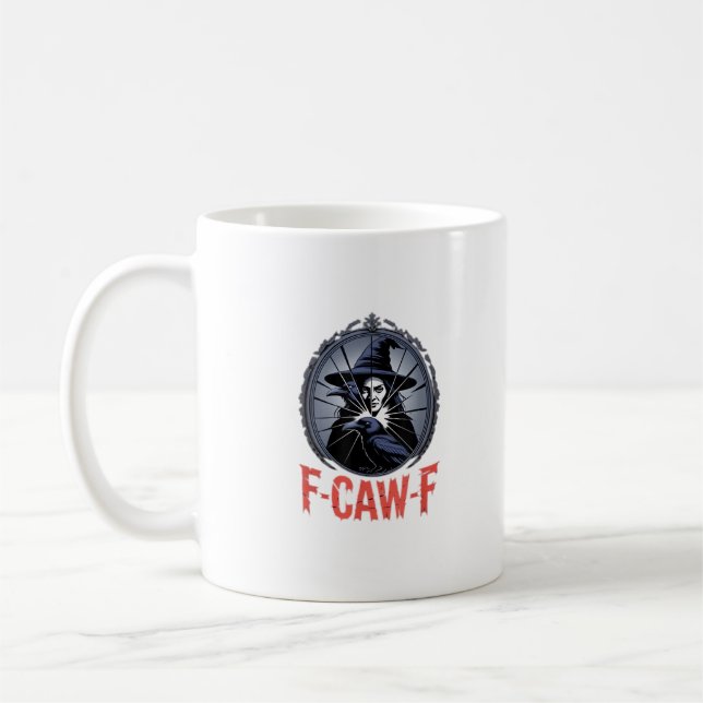 Caneca De Café F-Caw-F Gráfico Clássico Retro (Esquerda)