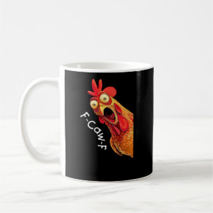 Caneca De Café F-Caw-F-Gráfico Clássico Vintage de Frango